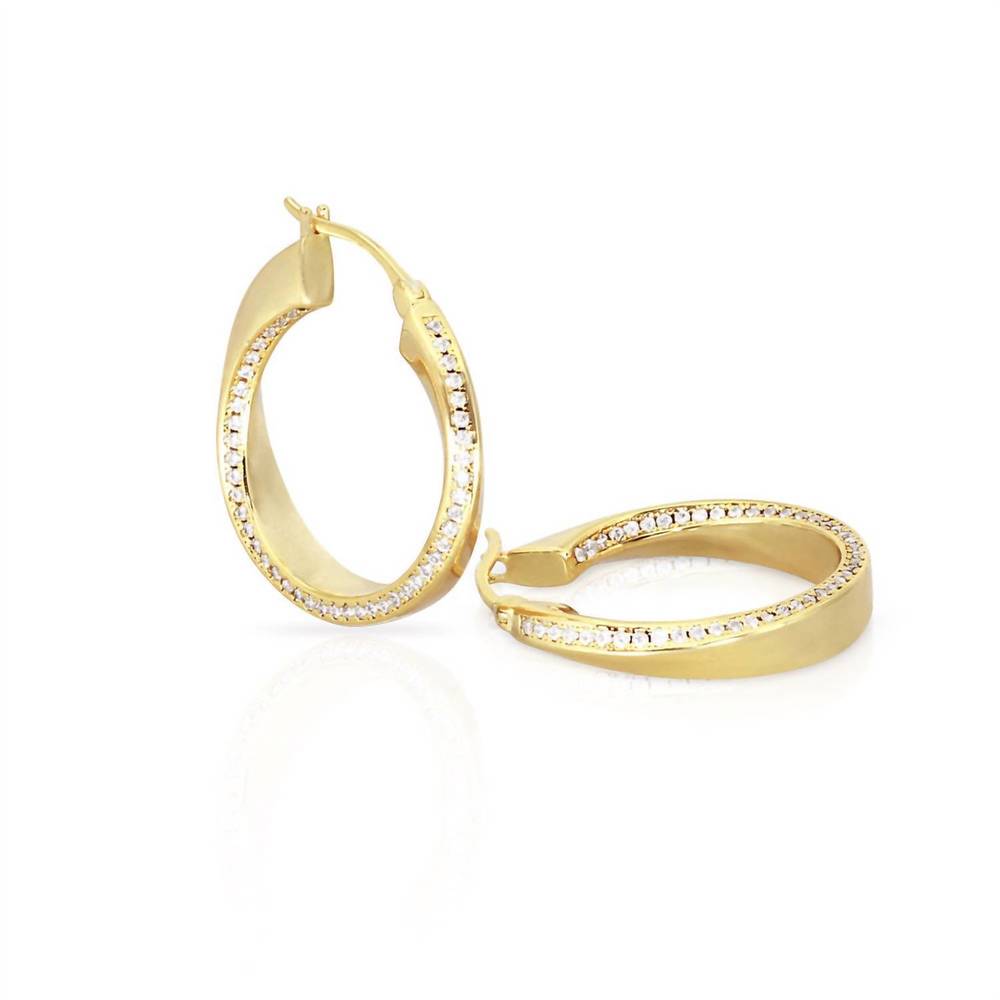 NEW JACKIE MACK DESIGNS women's lava hoops in gold